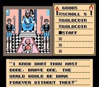une photo d'Ã©cran de Shadowgate sur Nintendo Nes